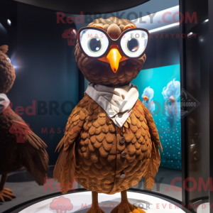 Mascot character of a Brown...