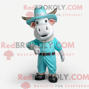 Maskottchen eines Cyan Zebu...