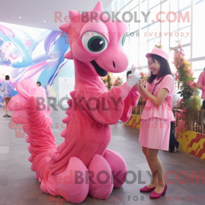 Mascot character of a Pink...