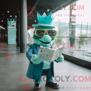 Mascot character of a Teal...