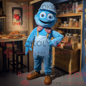 Maskot karakter af en Blue...