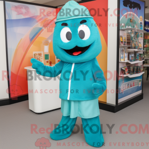 Maskot karakter af en Teal...