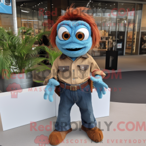 Mascot character of a Brown...