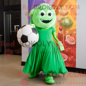 Mascot character of a Green...