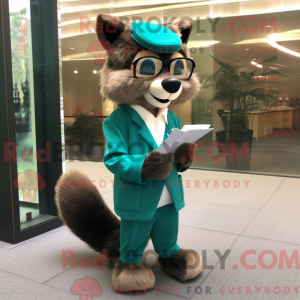 Mascot character of a Teal...