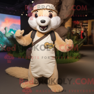 Mascot character of a Beige...