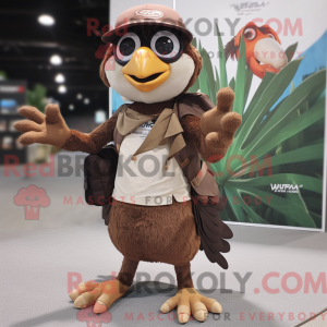 Mascot character of a Brown...