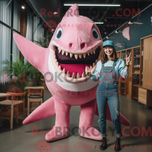 Mascot character of a Pink...