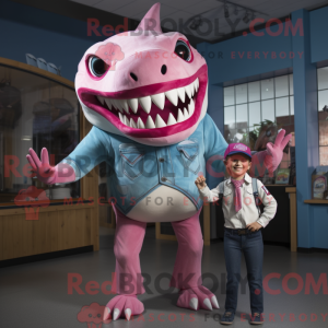 Maskot karakter af en Pink...