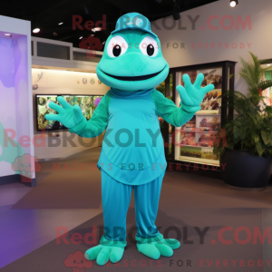 Mascot character of a Teal...