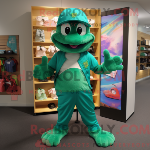 Mascot character of a Teal...