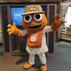 Rust Gyro mascot costume character dressed with a Henley Tee and Pocket squares