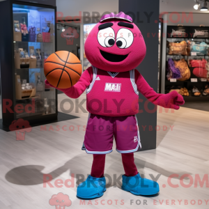 Máscara de basquete magenta...
