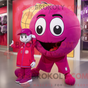 Máscara de basquete magenta...