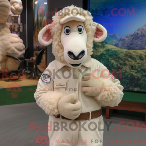 Mascot character of a Beige...