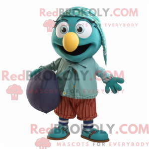 Mascot character of a Teal...