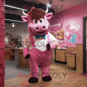 Mascot character of a Pink...