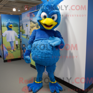 Mascot character of a Blue...