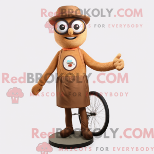 Mascot character of a Brown...