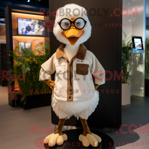 Mascot character of a Beige...