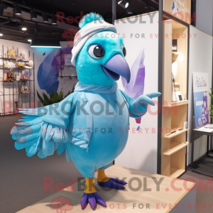 Mascot character of a Cyan...