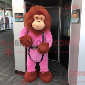 Mascot character of a Pink...