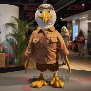 Mascot character of a Brown...