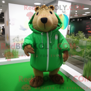 Mascot character of a Green...