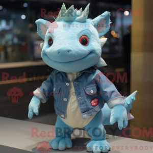 Mascot character of a Cyan...