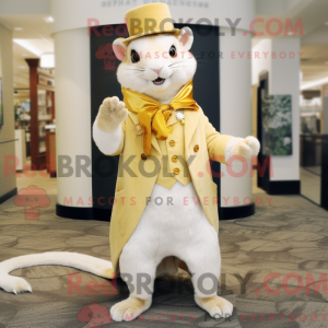 Maskot karakter af en guld...