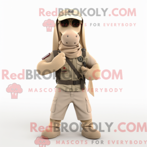 Mascot character of a Beige...
