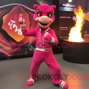 Mascot character of a Pink...
