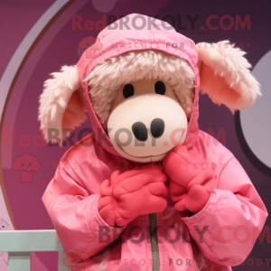 Mascot character of a Pink...