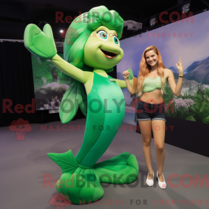 Mascot character of a Green...