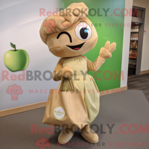 Mascot character of a Tan...