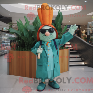 Mascot character of a Teal...