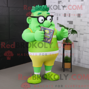 Postava maskota limetkově...