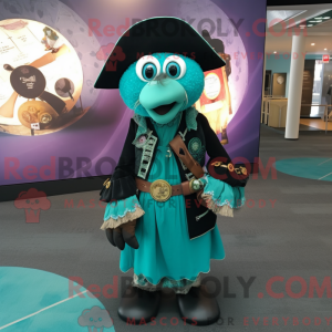 Mascot character of a Teal...