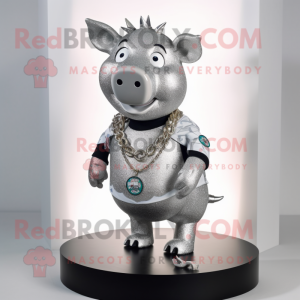 Silver Sow maskot drakt...