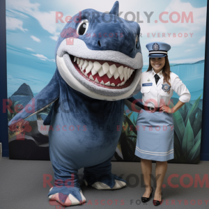 Mascot character of a Navy...