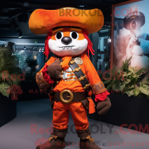 Maskotkarakter af en orange...