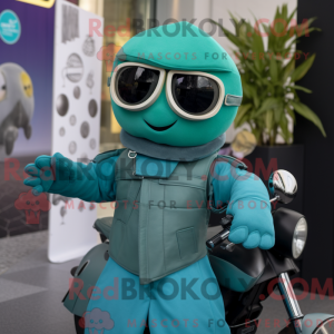 Mascot character of a Teal...