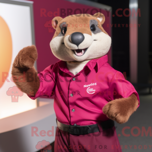 Maskot-karakter av en...