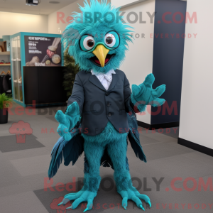 Mascot character of a Teal...