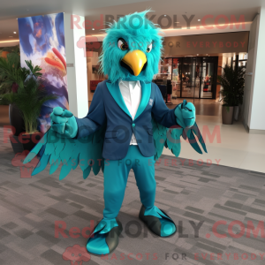 Mascot character of a Teal...