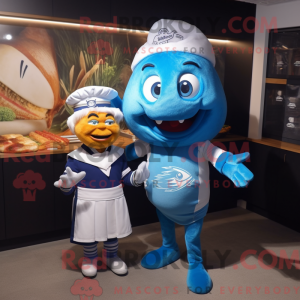 Postava maskota Blue Fish...