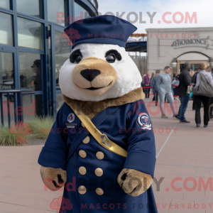 Mascot character of a Navy...