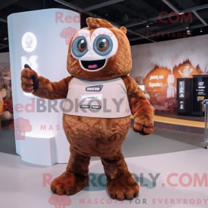 Mascot character of a Brown...