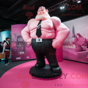 Mascot character of a Pink...
