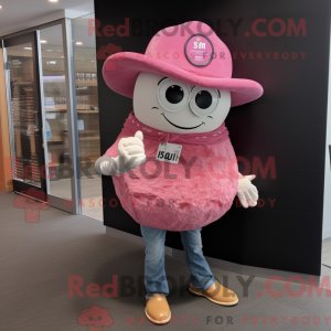 Maskottchen einer rosa...